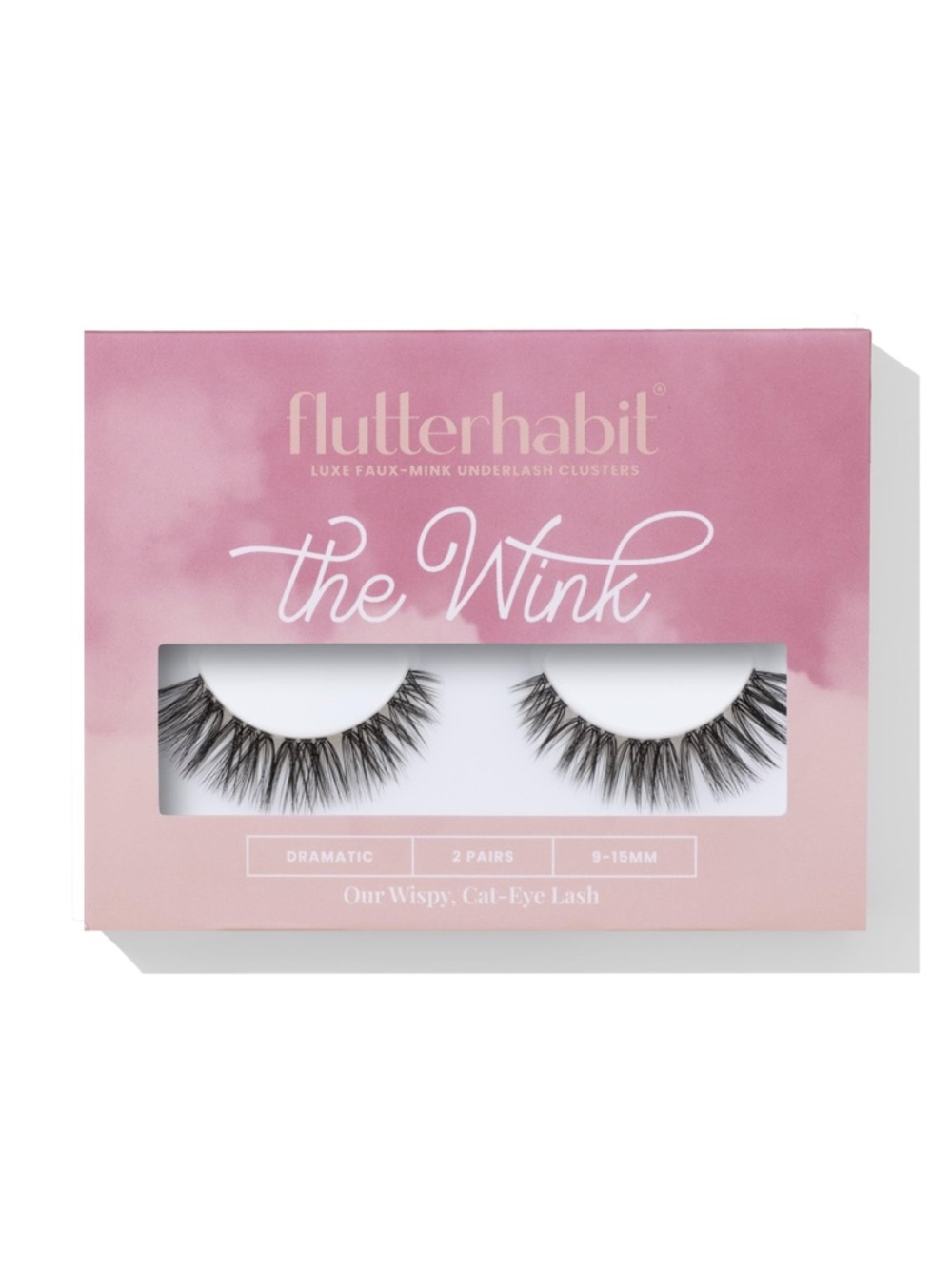 Flutterhabit The Wink Faux-Mink Lashes — Black 9-15mm